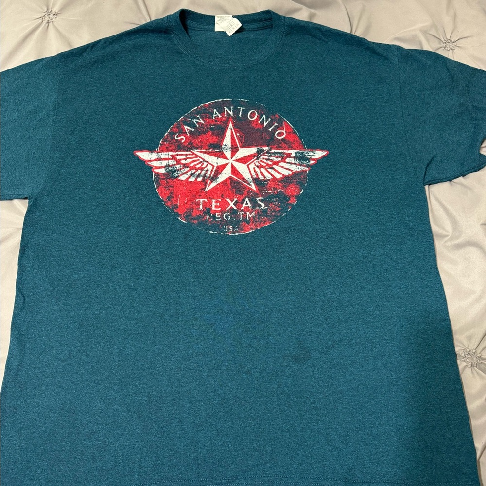 san antonio texas blue shirt